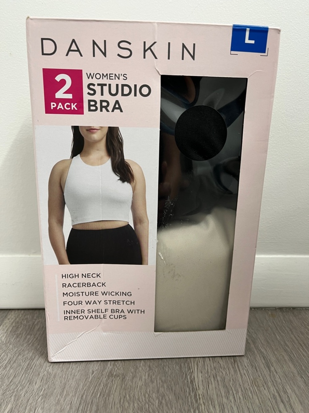 Danskin 2 pack studio bra size Large new